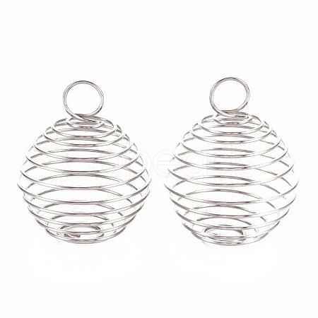 Non-Tarnish 304 Stainless Steel Wire Pendants STAS-ZX013-22-25mm-P-1