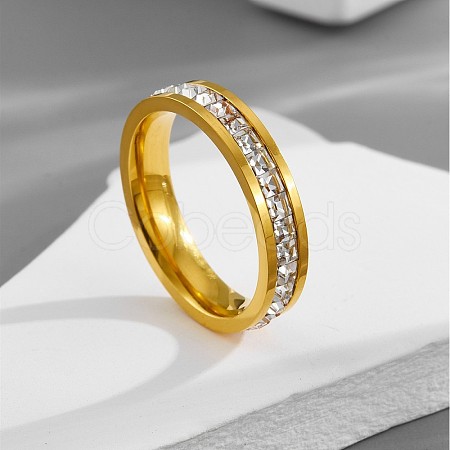 304 Stainless Steel Crystal Rhinestone Finger Rings FS-WG432ED-02-1