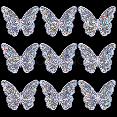 Butterfly Polyester Embroidery Ornament Accessories PATC-WH0008-23-1