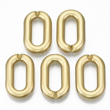 Opaque Spray Painted Acrylic Linking Rings OACR-S021-22B-B01-1