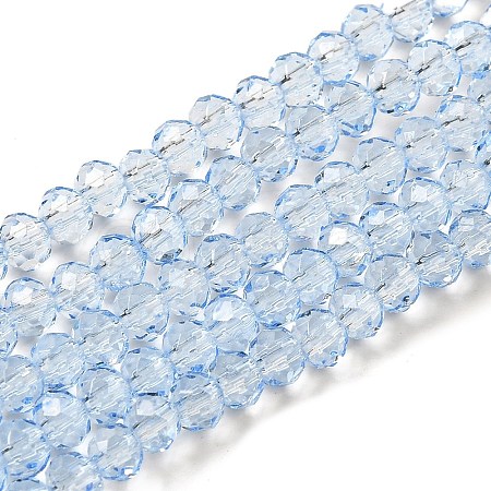 Transparent Baking Paint Glass Beads Strands DGLA-A034-T4mm-D13-1