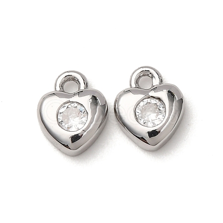 Brass Micro Pave Cubic Zirconia Pendants ZIRC-L105-05C-P-1