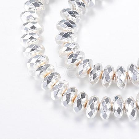 Electroplate Non-magnetic Synthetic Hematite Bead Strands G-Q465-14S-1