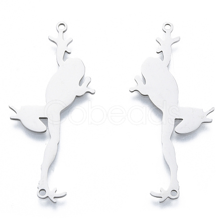 Non-Tarnish 201 Stainless Steel Connector Charms STAS-N090-LA946-1-1