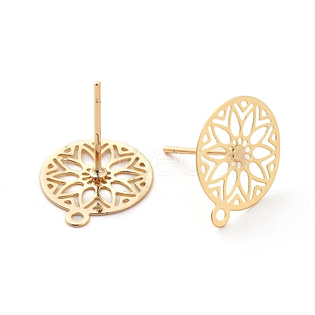 Brass Stud Earring Findings X-KK-S345-264G-1
