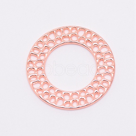 Zinc Alloy Filigree Joiners Links LS-PALLOY-WH0076-41RG-RS-1