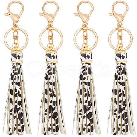Imitation Leather Tassel Keychains KEYC-WH20005-004-1