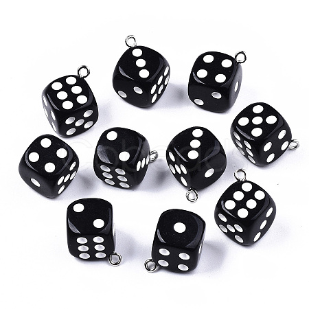 Opaque Epoxy Resin Pendants X-CRES-N025-12A-B01-1