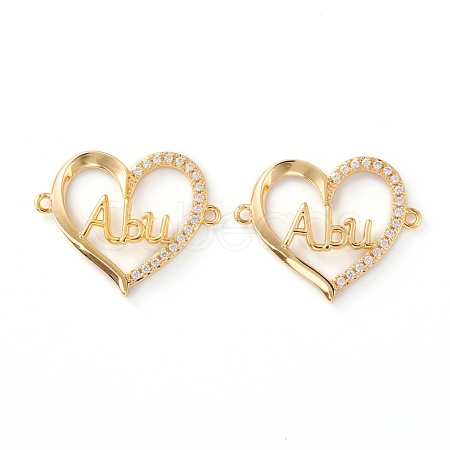 Brass Micro Pave Clear Cubic Zirconia Links ZIRC-J039-11G-1