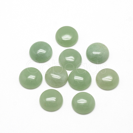 Natural Green Aventurine Cabochons G-R416-14mm-43-1
