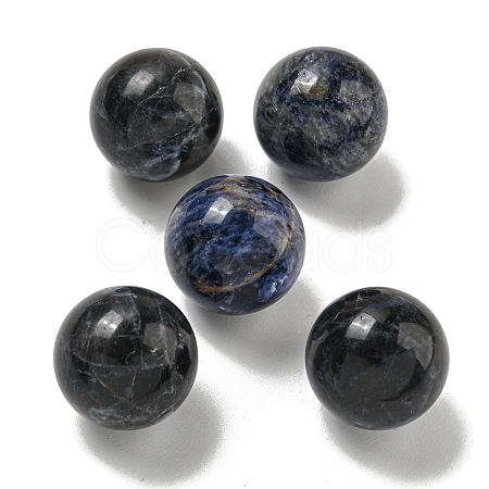 Natural Sodalite Round Ball Figurines Statues for Home Office Desktop Decoration G-P532-02A-19-1