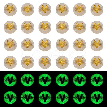 50G Luminous Transparent Acrylic Beads OACR-TAD0001-01V-1