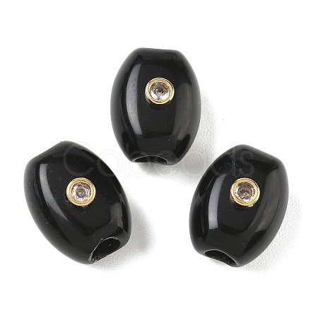 Natural Obsidian European Beads GG-CBA105B-02J-G-1