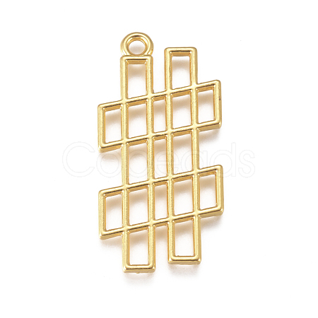 Zinc Alloy Open Back Bezel Pendants PALLOY-G274-01G-1