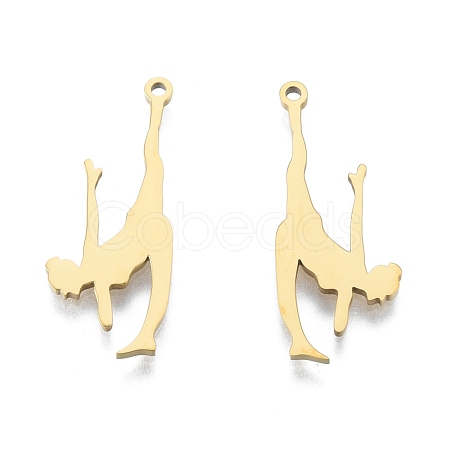 Ion Plating(IP) 201 Stainless Steel Pendants STAS-B027-29G-1