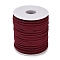 50 Yards Faux Suede Cord, Faux Suede Lace, for Jewelry Making, Dark Red, 2.5mm