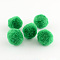 DIY Doll Craft Pom Pom Yarn Pom Pom Balls, Green, 10mm, about 2000pcs/bag