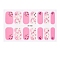 Full Cover Nail Stickers, 3D Nail Decals, Self-Adhesive, with Glass & Rhinestone & Plastic, for Nail Tips Decorations, Flamingo, 24x8.5~15mm, 24pcs/sheets