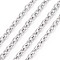 Tarnish Resistant 304 Stainless Steel Cable Chains, Soldered, Oval, Stainless Steel Color, 2.5x2x0.5mm