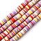 Handmade Polymer Clay Beads Strands, for DIY Jewelry Crafts Supplies, Heishi Beads, Disc/Flat Round, Orange Red, 8x1mm, Hole: 2mm, about 350pcs/strand, 15.75''(40cm)