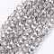 Electroplate Glass Beads Strands, Faceted(32 Facets), Roun, Gainsboro, 4mm, Hole: 1mm, about 98pcs/strand, 13.7 inch