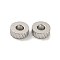 Brass Beads, Donut, Platinum, 4.5x1.5mm, Hole: 2mm