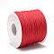 Polyester Cords, Red, 0.5~0.6mm, about 131.23~142.16 yards(120~130m)/roll