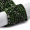 Natural Diopside Beads Strands, Faceted, Round, 4mm, Hole: 0.7mm, about 90~95pcs/strand, 15~15.08''(38.1~38.3cm)