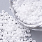 6/0 Grade A Round Glass Seed Beads, Baking Paint, White, 4x3mm, Hole: 1mm, about 4500pcs/pound