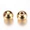 Brass Spacer Beads, Round, Golden, 5x4.5mm, Hole: 1.5mm