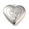 Non-Tarnish 304 Stainless Steel Locket Pendants, Photo Frame Charms for Necklaces, Heart Charm, Stainless Steel Color, Heart, 29x29x7.5mm, Hole: 2mm