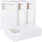 Foldable Paper Drawer Boxes, Sliding Gift Boxes, for Christmas wrappping Gift, Party, Wedding, Rectangle, White, 12.8x11x4.3cm