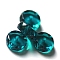 K9 Glass, Imitation Austrian Crystal Beads, Grade AAA, Faceted, Flat Round, Dark Cyan, 8x3.5mm, Hole: 0.9~1mm