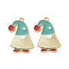 Christmas Theme Rack Plating Alloy Enamel Pendants PALLOY-O109-33LG-2