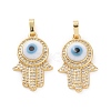 Brass Micro Pave Cubic Zirconia Pendants ZIRC-F136-03G-08-2
