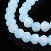 Two-Tone Imitation Jade Glass Beads Strands GLAA-T033-01A-05-3