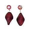Rubberized Style Acrylic Dangle Earrings EJEW-JE03366-02-2