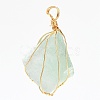 Rough Raw Natural Gemstone Pendants PALLOY-JF00506-3