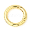 Rack Plating Brass Spring Gate Rings KK-Q781-11G-1