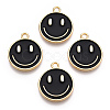 Light Gold Tone Alloy Enamel Pendants ENAM-N056-197F-3