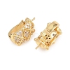 Brass Micro Pave Cubic Zirconia Peg Bails KK-C075-46G-3