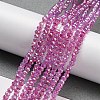 Transparent Baking Paint Glass Beads Strands DGLA-F002-02B-07-2