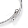 Tarnish Resistant 316 Surgical Stainless Steel Torque Bangles BJEW-D437-A37-P-3