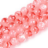 Baking Paint Glass Beads Strands DGLA-N015-8mm-03-1