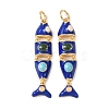 Brass Enamel Pendants KK-C143-44A-G02-1