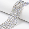 Electroplate Glass Beads Strands EGLA-A034-J4mm-E02-1
