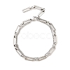 304 Stainless Steel Cable & Paperclip Chain Bracelets Multi-layered Bracelets for Women BJEW-JB12331-02-2