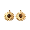 Natural Tiger Eye Sun Charms STAS-I331-30G-1