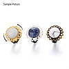 Adjustable Flower Alloy & Iron Bezel Cup Ring Base with Rotatable Tray MAK-T012-08G-5