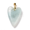 Natural Flower Amazonite Pendants G-E570-01G-08-2